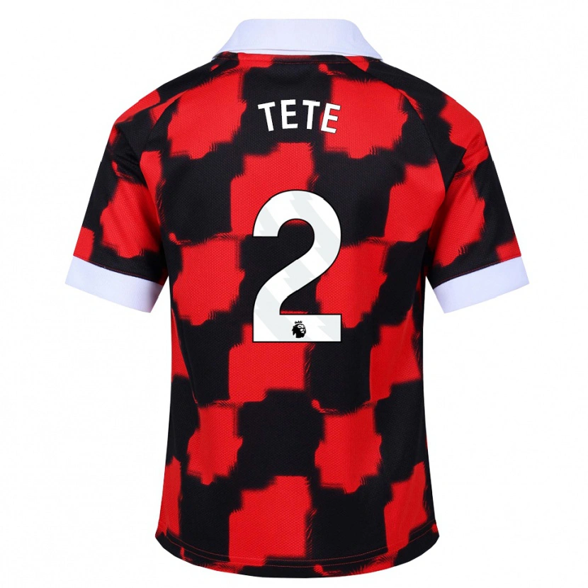 Danxen Kvinnor Kenny Tete #2 Röd Vit Svart Bortatröja Matchtröjor 2026/27 Tröjor T-Tröja