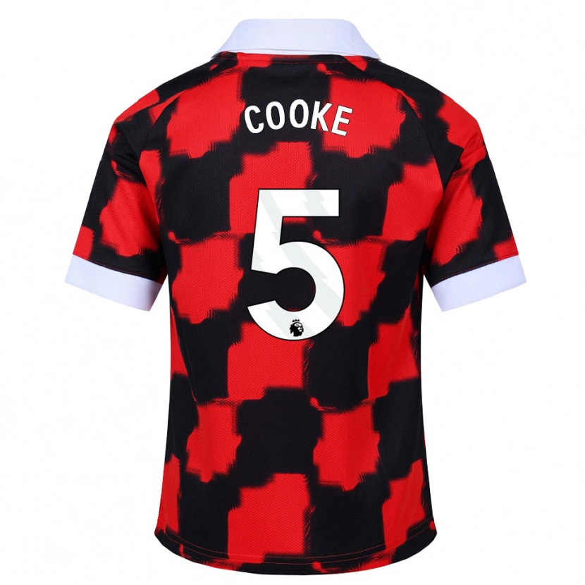 Danxen Kvinnor Logan Cooke #5 Röd Vit Svart Bortatröja Matchtröjor 2026/27 Tröjor T-Tröja