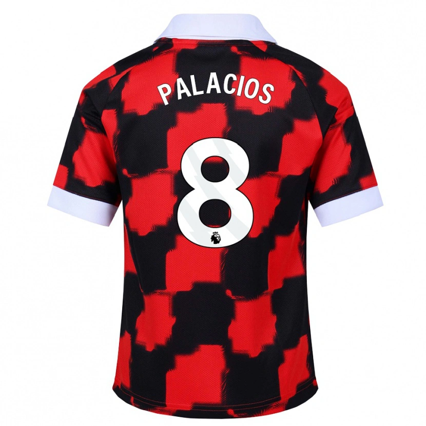 Danxen Kvinnor César Palacios #8 Röd Vit Svart Bortatröja Matchtröjor 2026/27 Tröjor T-Tröja
