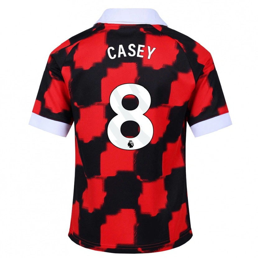 Danxen Kvinnor Dan Casey #8 Röd Vit Svart Bortatröja Matchtröjor 2026/27 Tröjor T-Tröja