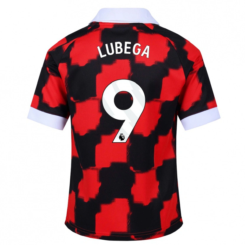 Danxen Kvinnor Bashil Lubega #9 Röd Vit Svart Bortatröja Matchtröjor 2026/27 Tröjor T-Tröja
