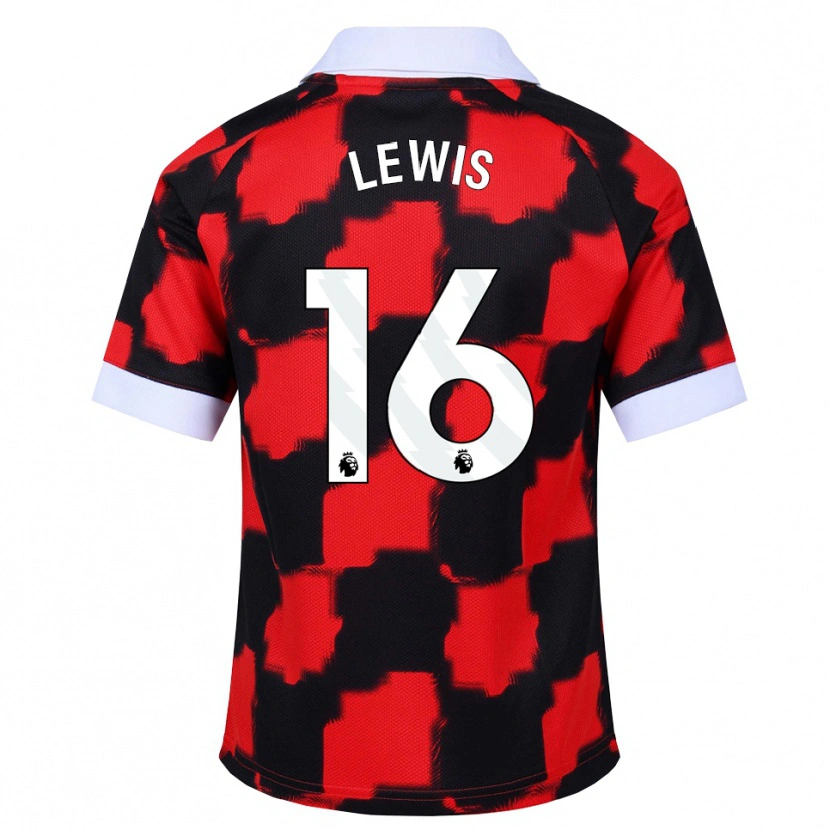 Danxen Kvinnor Milla Lewis #16 Röd Vit Svart Bortatröja Matchtröjor 2026/27 Tröjor T-Tröja