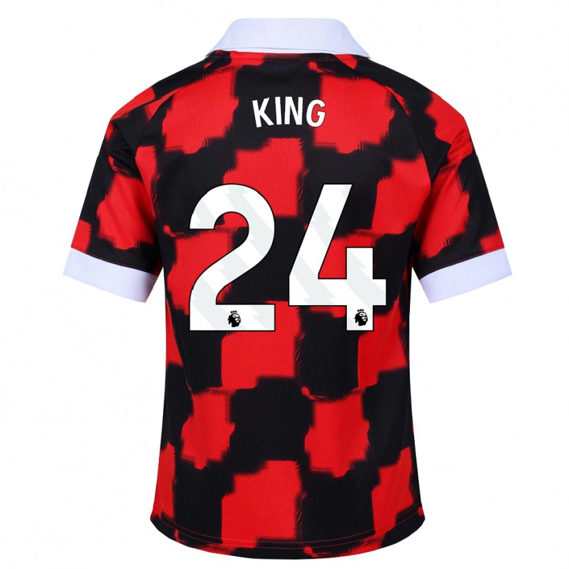 Danxen Kvinnor Josh King #24 Röd Vit Svart Bortatröja Matchtröjor 2026/27 Tröjor T-Tröja