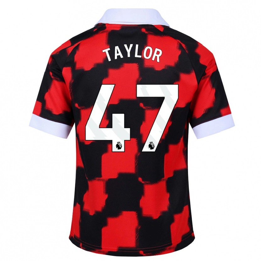 Danxen Kvinnor Bo Taylor #47 Röd Vit Svart Bortatröja Matchtröjor 2026/27 Tröjor T-Tröja