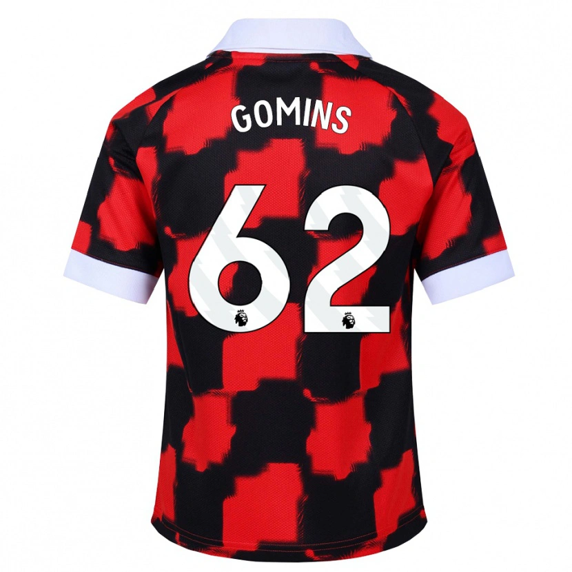 Danxen Kvinnor Markuss Gomins #62 Röd Vit Svart Bortatröja Matchtröjor 2026/27 Tröjor T-Tröja