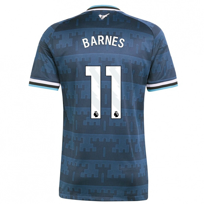 Danxen Kvinnor Harvey Barnes #11 Gul Svart Blå Bortatröja Matchtröjor 2026/27 Tröjor T-Tröja