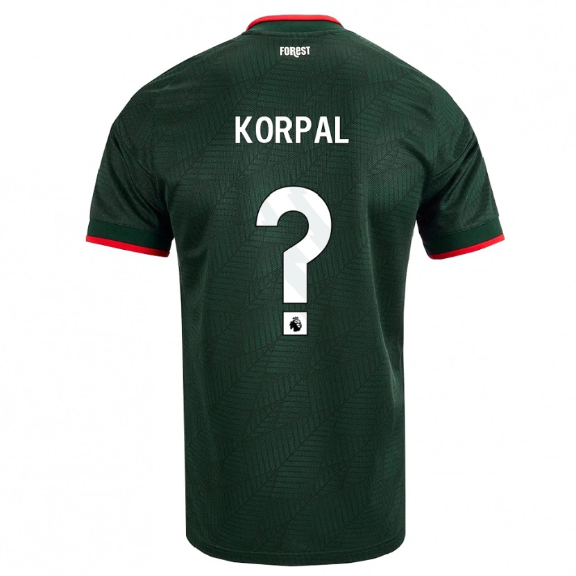 Danxen Kvinnor Aaron Korpal #0 Mörk Grön Röd Bortatröja Matchtröjor 2026/27 Tröjor T-Tröja
