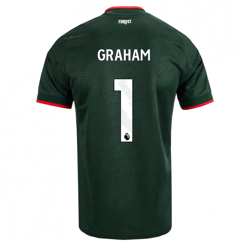 Danxen Kvinnor Ally Graham #1 Mörk Grön Röd Bortatröja Matchtröjor 2026/27 Tröjor T-Tröja