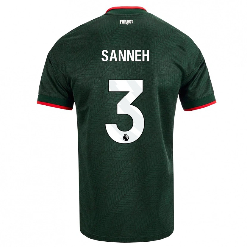 Danxen Kvinnor Buba Sanneh #3 Mörk Grön Röd Bortatröja Matchtröjor 2026/27 Tröjor T-Tröja