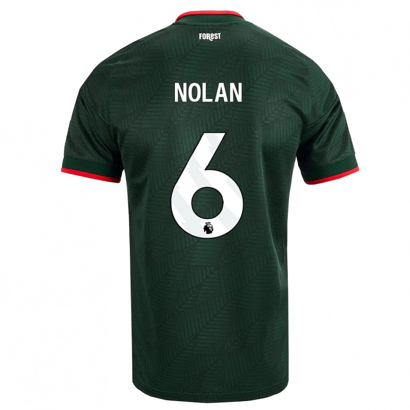 Danxen Kvinnor Sonny Nolan #6 Mörk Grön Röd Bortatröja Matchtröjor 2026/27 Tröjor T-Tröja