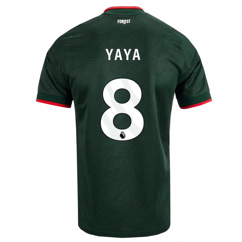 Danxen Kvinnor Cherif Yaya #8 Mörk Grön Röd Bortatröja Matchtröjor 2026/27 Tröjor T-Tröja
