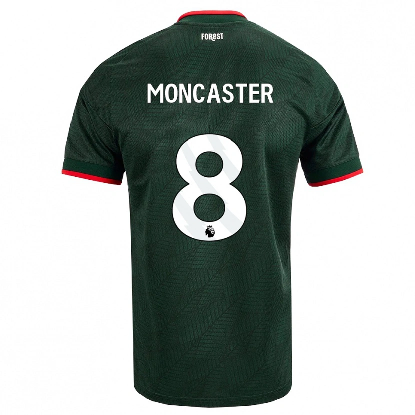 Danxen Kvinnor Mai Moncaster #8 Mörk Grön Röd Bortatröja Matchtröjor 2026/27 Tröjor T-Tröja
