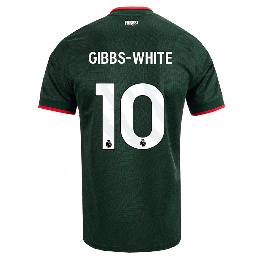 Danxen Kvinnor Morgan Gibbs-White #10 Mörk Grön Röd Bortatröja Matchtröjor 2026/27 Tröjor T-Tröja