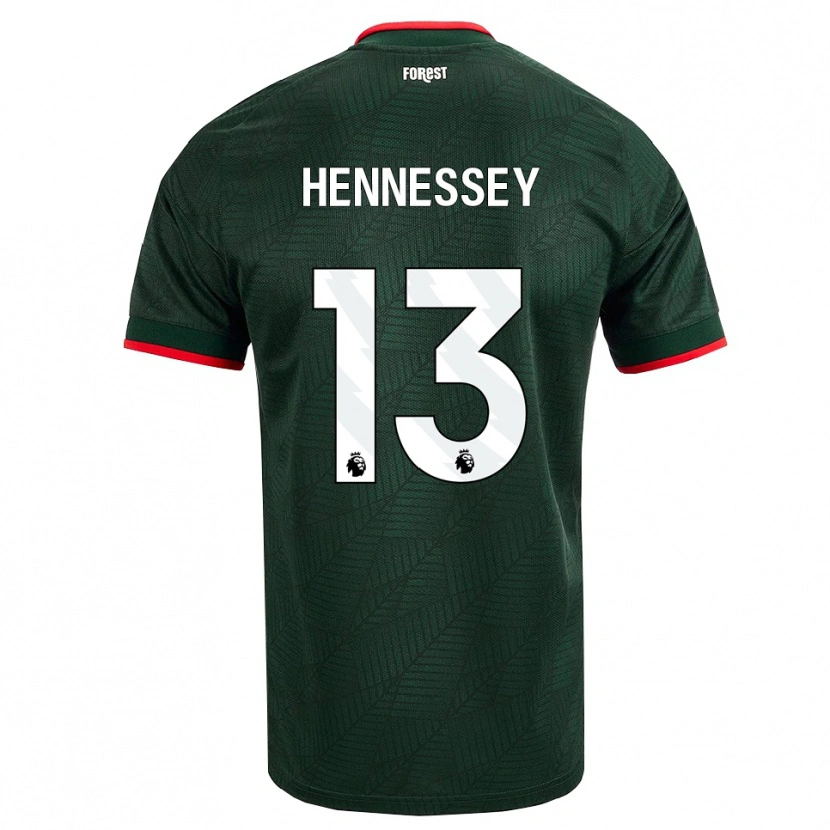 Danxen Kvinnor Wayne Hennessey #13 Mörk Grön Röd Bortatröja Matchtröjor 2026/27 Tröjor T-Tröja