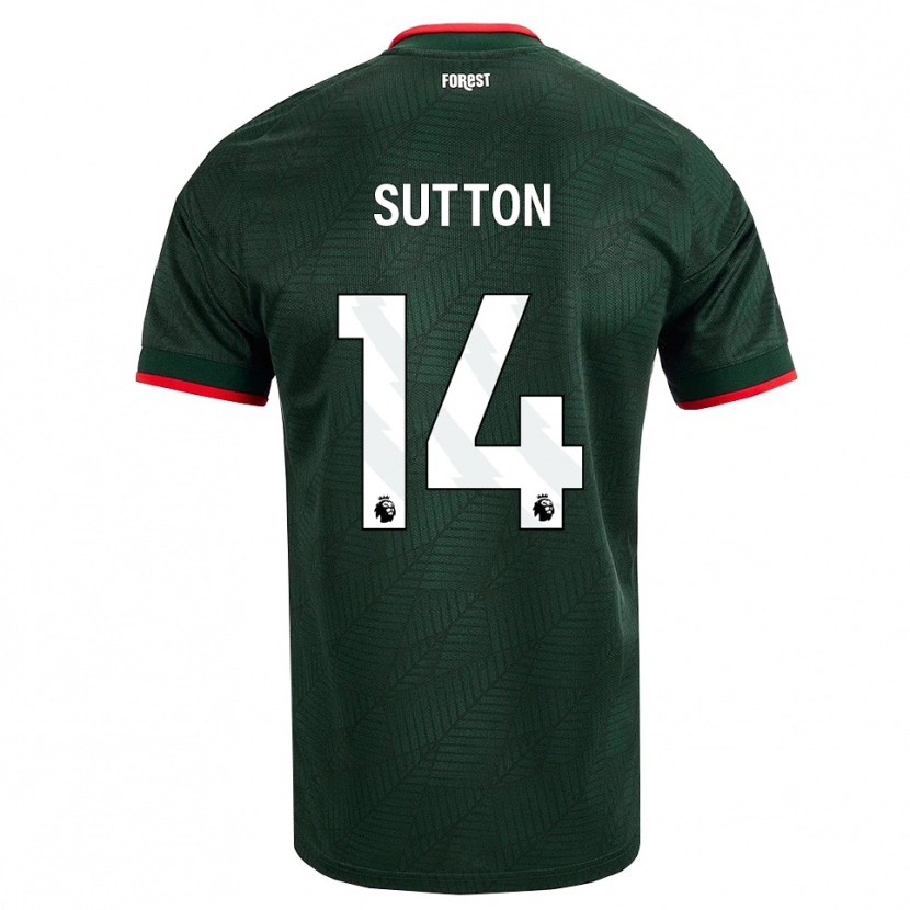 Danxen Kvinnor Spencer Sutton #14 Mörk Grön Röd Bortatröja Matchtröjor 2026/27 Tröjor T-Tröja