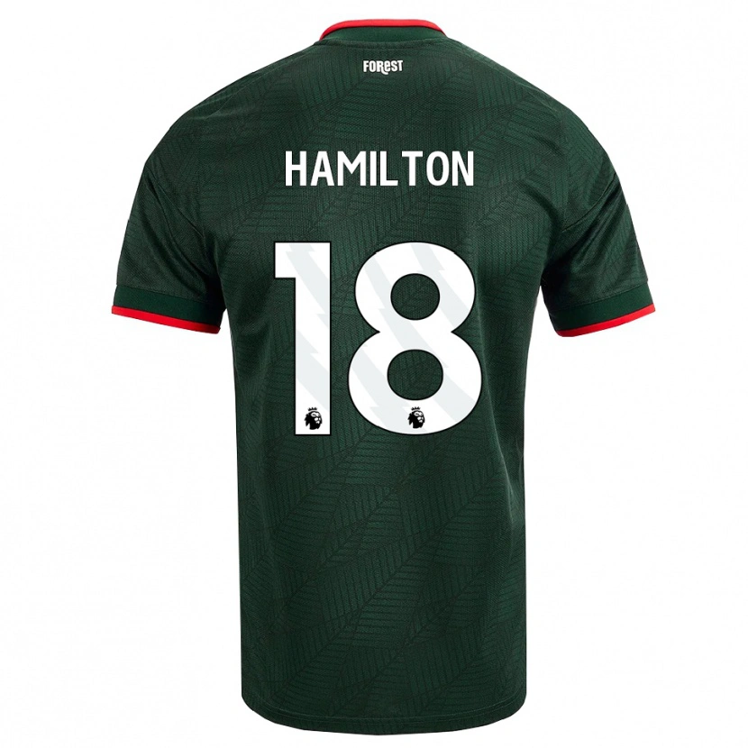 Danxen Kvinnor Caragh Hamilton #18 Mörk Grön Röd Bortatröja Matchtröjor 2026/27 Tröjor T-Tröja