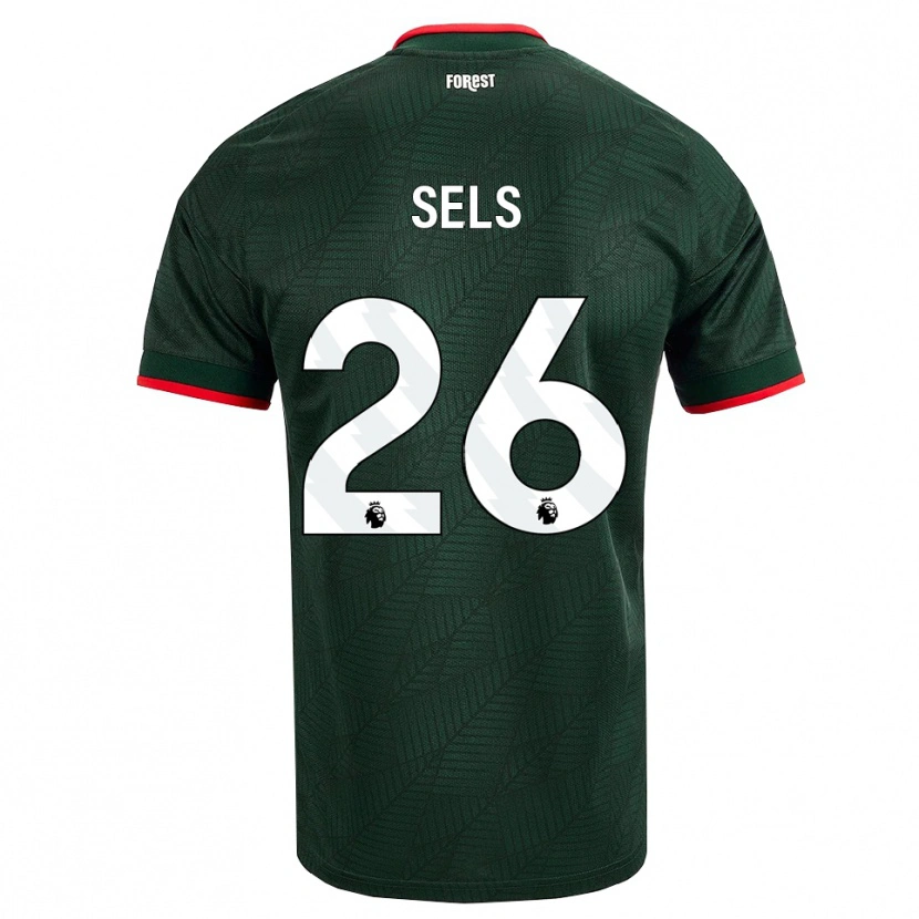 Danxen Kvinnor Matz Sels #26 Mörk Grön Röd Bortatröja Matchtröjor 2026/27 Tröjor T-Tröja