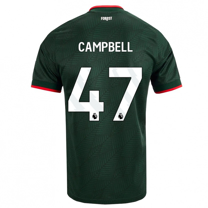 Danxen Kvinnor Luke Campbell #47 Mörk Grön Röd Bortatröja Matchtröjor 2026/27 Tröjor T-Tröja