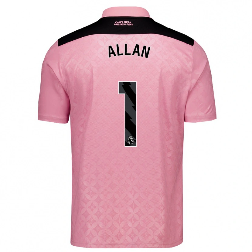 Danxen Kvinnor Isaac Allan #1 Ljusrosa Svart Bortatröja Matchtröjor 2026/27 Tröjor T-Tröja