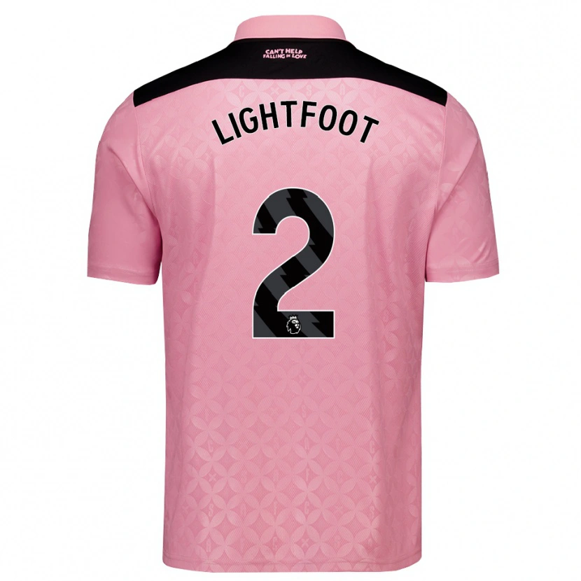 Danxen Kvinnor Archie Lightfoot #2 Ljusrosa Svart Bortatröja Matchtröjor 2026/27 Tröjor T-Tröja