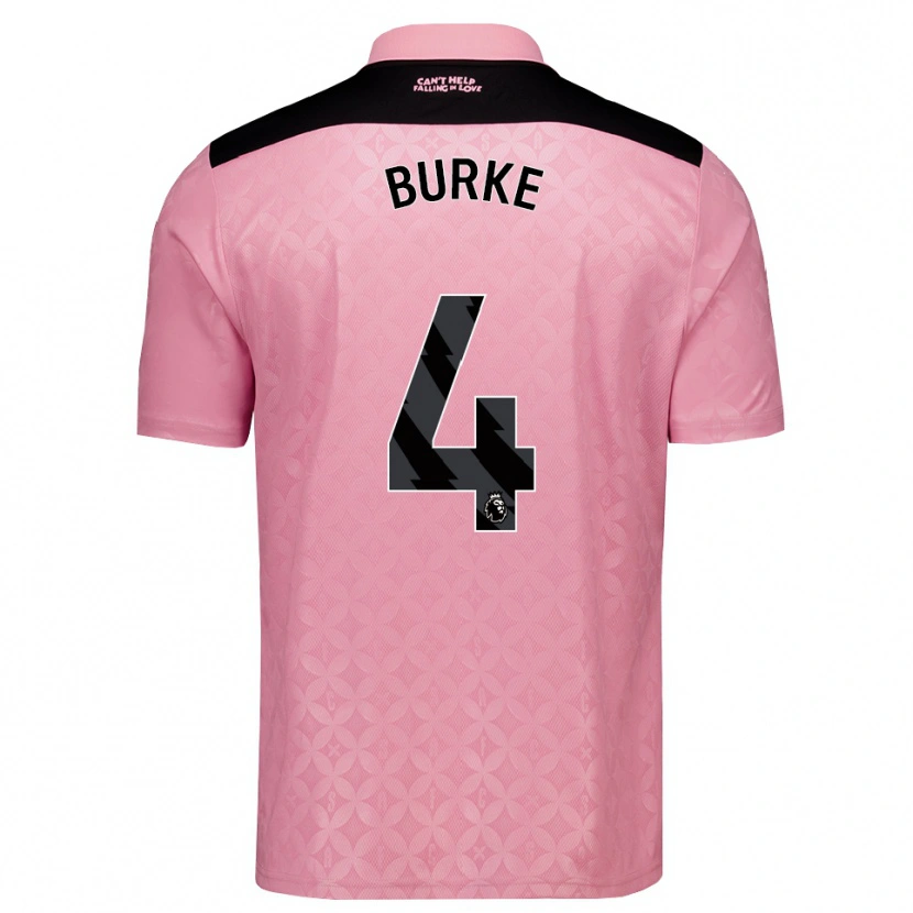 Danxen Kvinnor Marshall Burke #4 Ljusrosa Svart Bortatröja Matchtröjor 2026/27 Tröjor T-Tröja