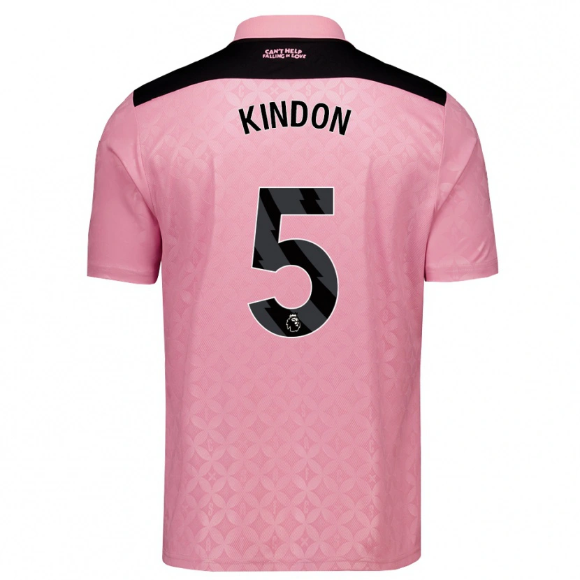 Danxen Kvinnor Ben Kindon #5 Ljusrosa Svart Bortatröja Matchtröjor 2026/27 Tröjor T-Tröja