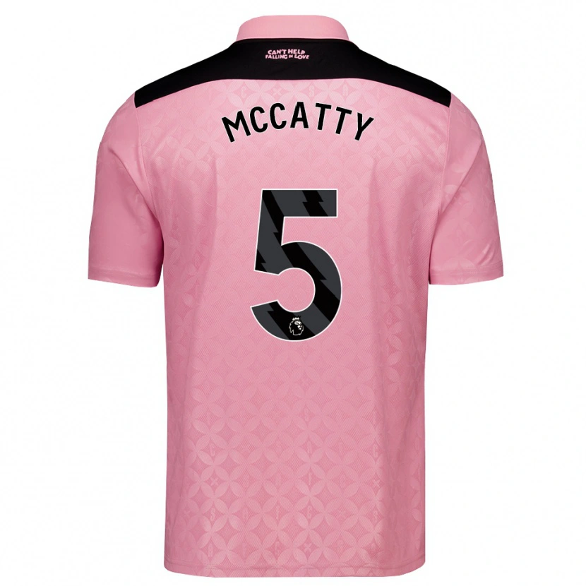 Danxen Kvinnor Grace Mccatty #5 Ljusrosa Svart Bortatröja Matchtröjor 2026/27 Tröjor T-Tröja