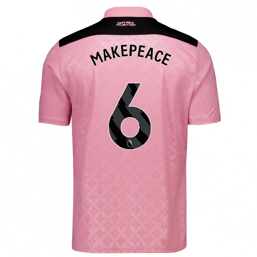 Danxen Kvinnor Joe Makepeace #6 Ljusrosa Svart Bortatröja Matchtröjor 2026/27 Tröjor T-Tröja