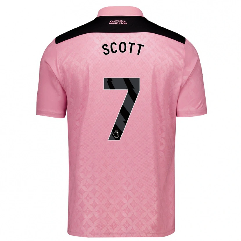 Danxen Kvinnor Felix Scott #7 Ljusrosa Svart Bortatröja Matchtröjor 2026/27 Tröjor T-Tröja