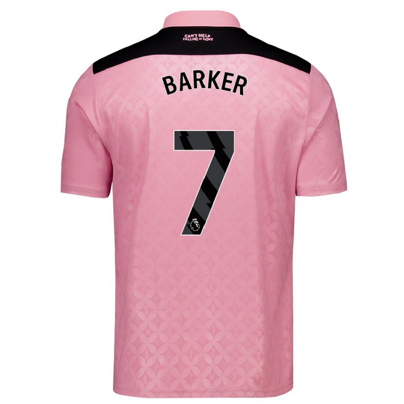 Danxen Kvinnor James Barker #7 Ljusrosa Svart Bortatröja Matchtröjor 2026/27 Tröjor T-Tröja