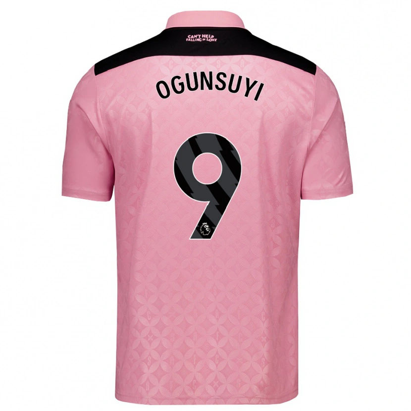 Danxen Kvinnor Trey Samuel-Ogunsuyi #9 Ljusrosa Svart Bortatröja Matchtröjor 2026/27 Tröjor T-Tröja