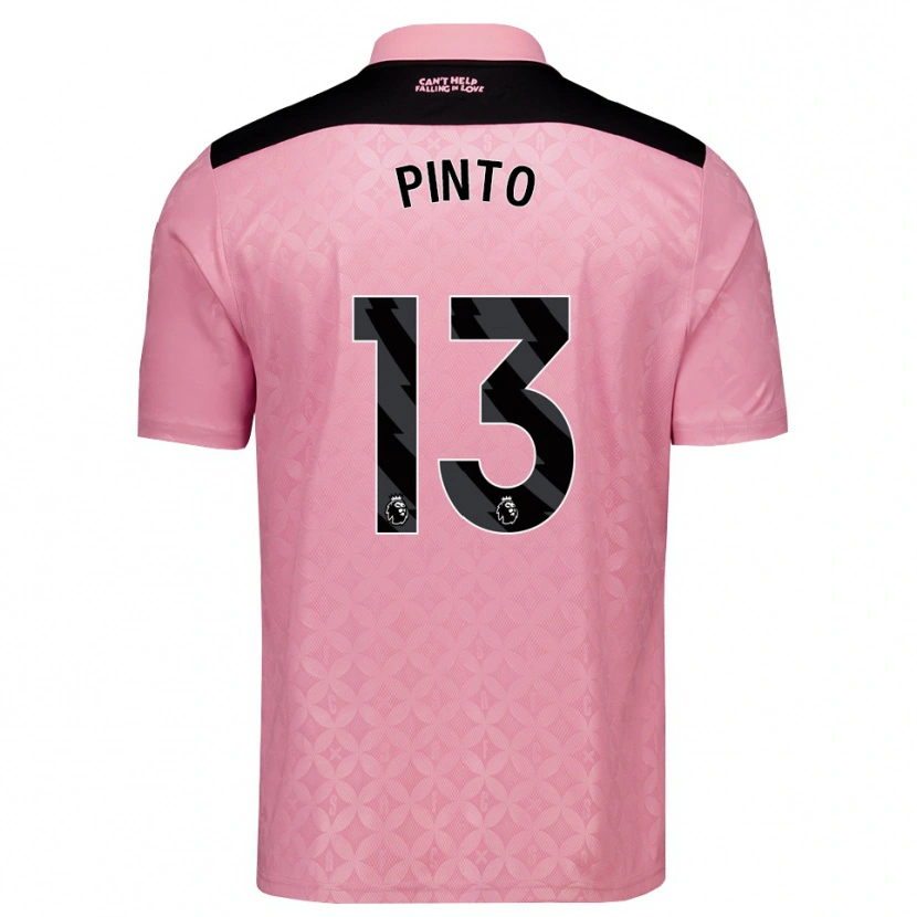 Danxen Kvinnor Elias Pinto #13 Ljusrosa Svart Bortatröja Matchtröjor 2026/27 Tröjor T-Tröja
