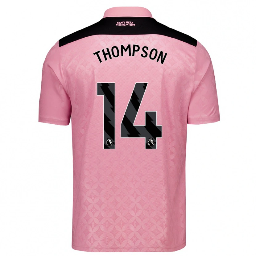Danxen Kvinnor Harvey Thompson #14 Ljusrosa Svart Bortatröja Matchtröjor 2026/27 Tröjor T-Tröja
