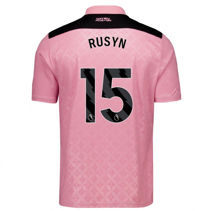 Danxen Kvinnor Nazariy Rusyn #15 Ljusrosa Svart Bortatröja Matchtröjor 2026/27 Tröjor T-Tröja
