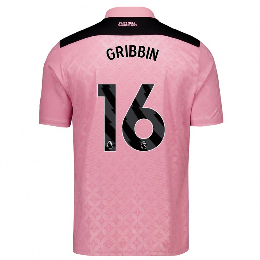 Danxen Kvinnor Lewis Gribbin #16 Ljusrosa Svart Bortatröja Matchtröjor 2026/27 Tröjor T-Tröja