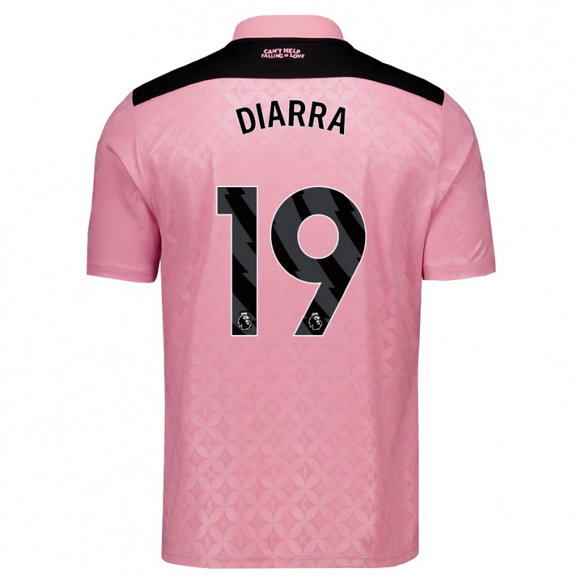 Danxen Kvinnor Habib Diarra #19 Ljusrosa Svart Bortatröja Matchtröjor 2026/27 Tröjor T-Tröja