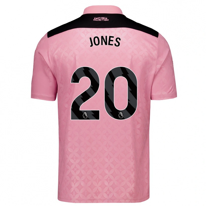 Danxen Kvinnor Ellen Jones #20 Ljusrosa Svart Bortatröja Matchtröjor 2026/27 Tröjor T-Tröja