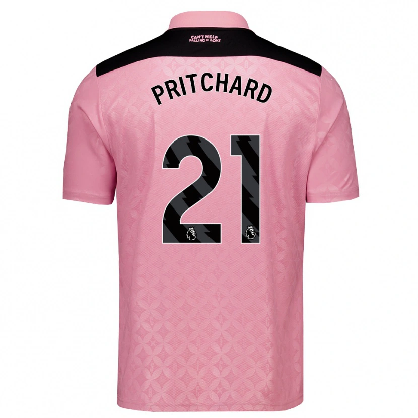 Danxen Kvinnor Alex Pritchard #21 Ljusrosa Svart Bortatröja Matchtröjor 2026/27 Tröjor T-Tröja