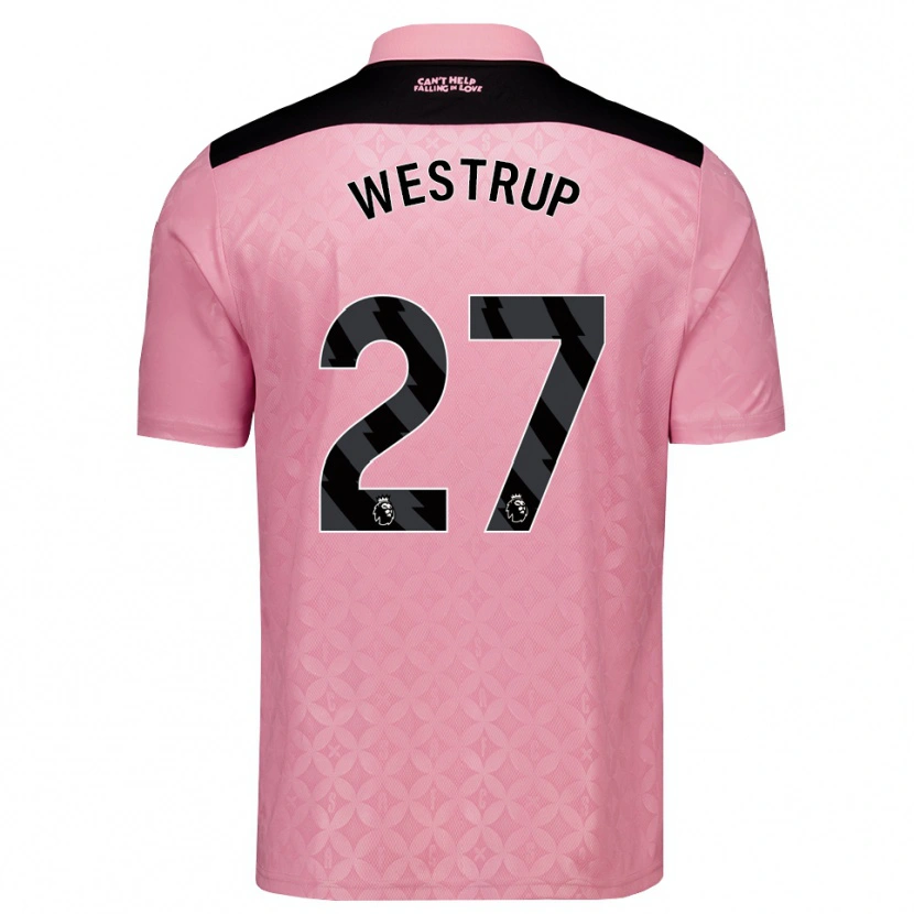 Danxen Kvinnor Brianna Westrup #27 Ljusrosa Svart Bortatröja Matchtröjor 2026/27 Tröjor T-Tröja