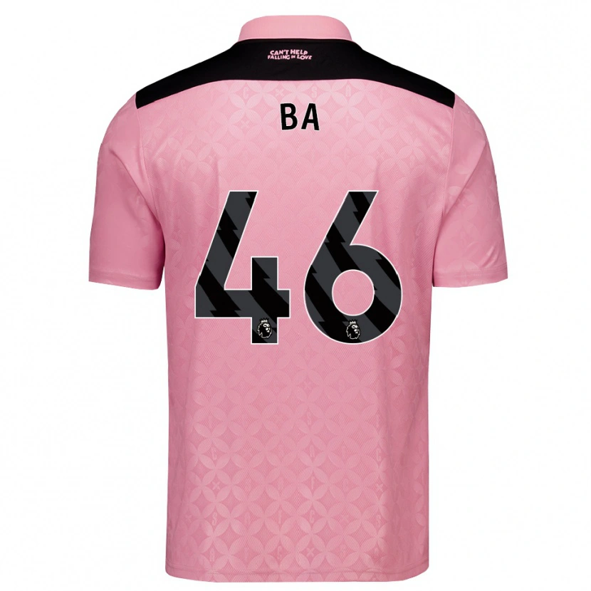 Danxen Kvinnor Abdoullah Ba #46 Ljusrosa Svart Bortatröja Matchtröjor 2026/27 Tröjor T-Tröja