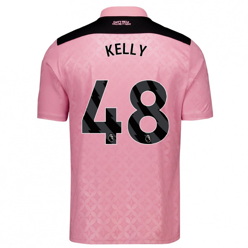 Danxen Kvinnor Caden Kelly #48 Ljusrosa Svart Bortatröja Matchtröjor 2026/27 Tröjor T-Tröja