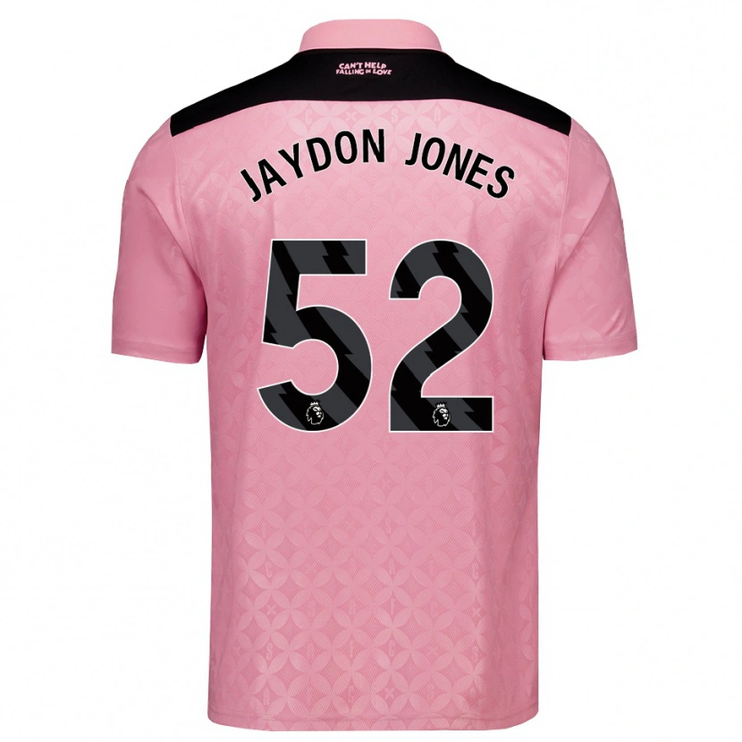 Danxen Kvinnor Jaydon Jones #52 Ljusrosa Svart Bortatröja Matchtröjor 2026/27 Tröjor T-Tröja
