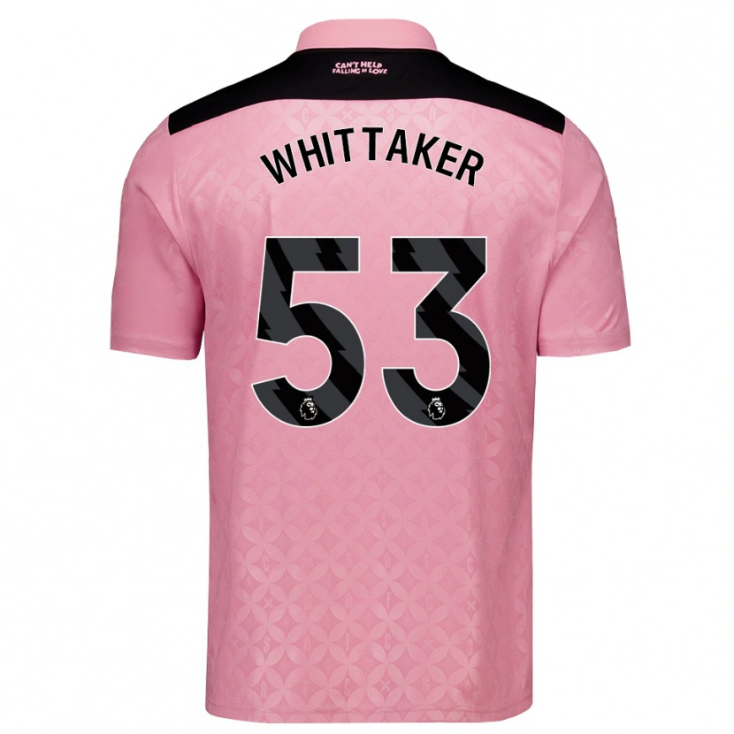 Danxen Kvinnor Jack Whittaker #53 Ljusrosa Svart Bortatröja Matchtröjor 2026/27 Tröjor T-Tröja
