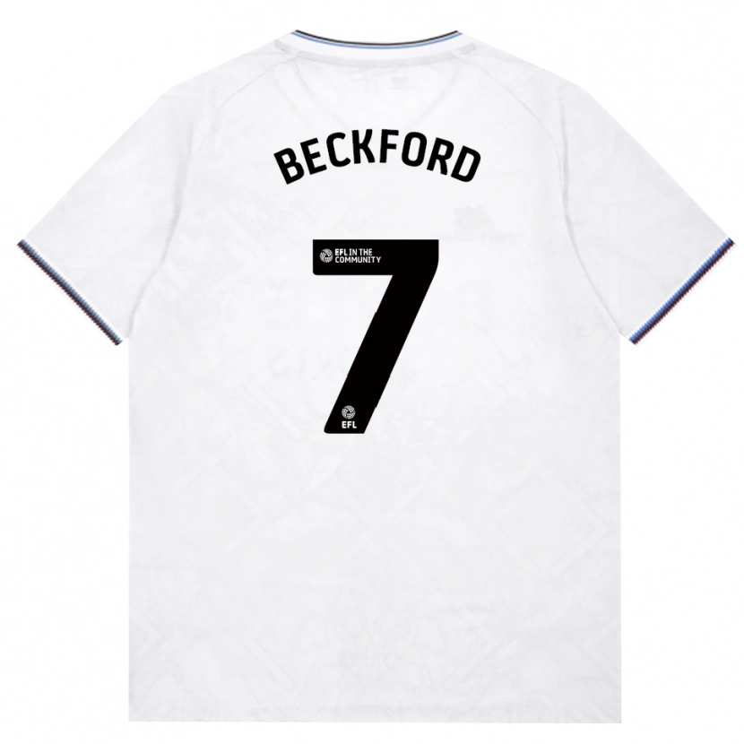 Danxen Kvinnor Lewis Beckford #7 Vinröd Vit Bortatröja Matchtröjor 2026/27 Tröjor T-Tröja