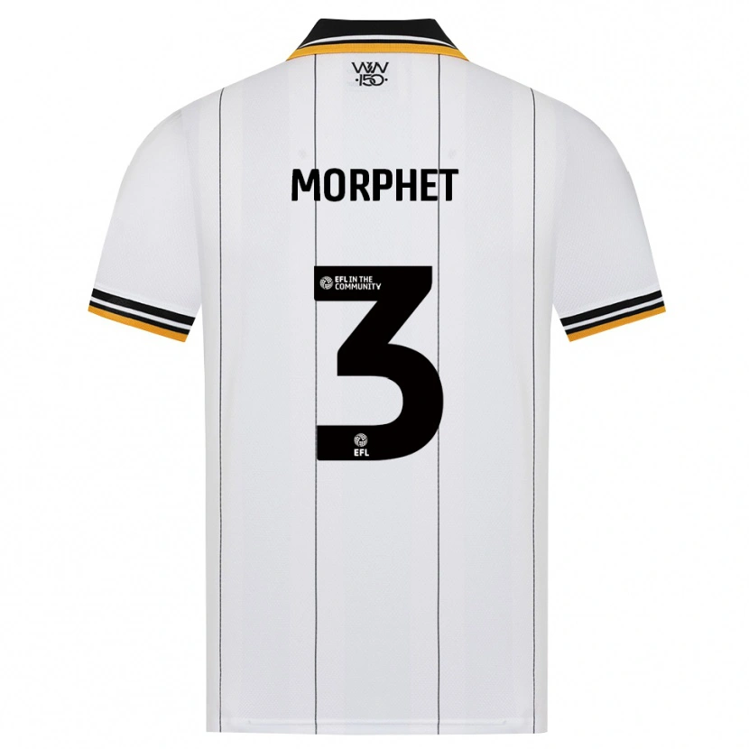 Danxen Kvinnor Anna Morphet #3 Orange Vit Svart Bortatröja Matchtröjor 2026/27 Tröjor T-Tröja