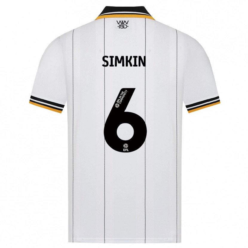 Danxen Kvinnor Lily Simkin #6 Orange Vit Svart Bortatröja Matchtröjor 2026/27 Tröjor T-Tröja