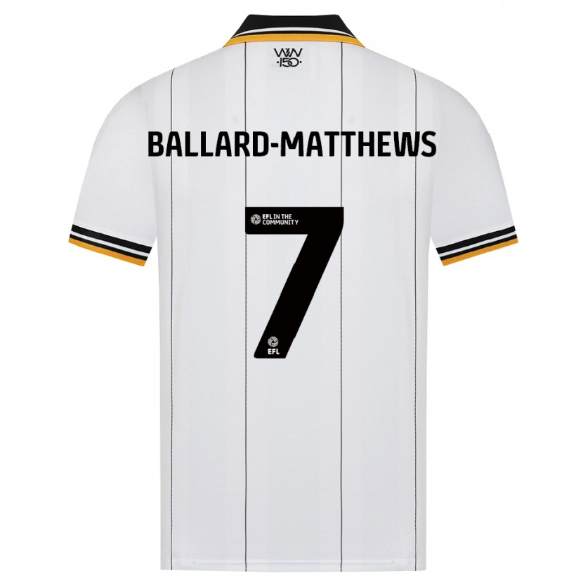 Danxen Kvinnor Emilio Ballard-Matthews #7 Orange Vit Svart Bortatröja Matchtröjor 2026/27 Tröjor T-Tröja