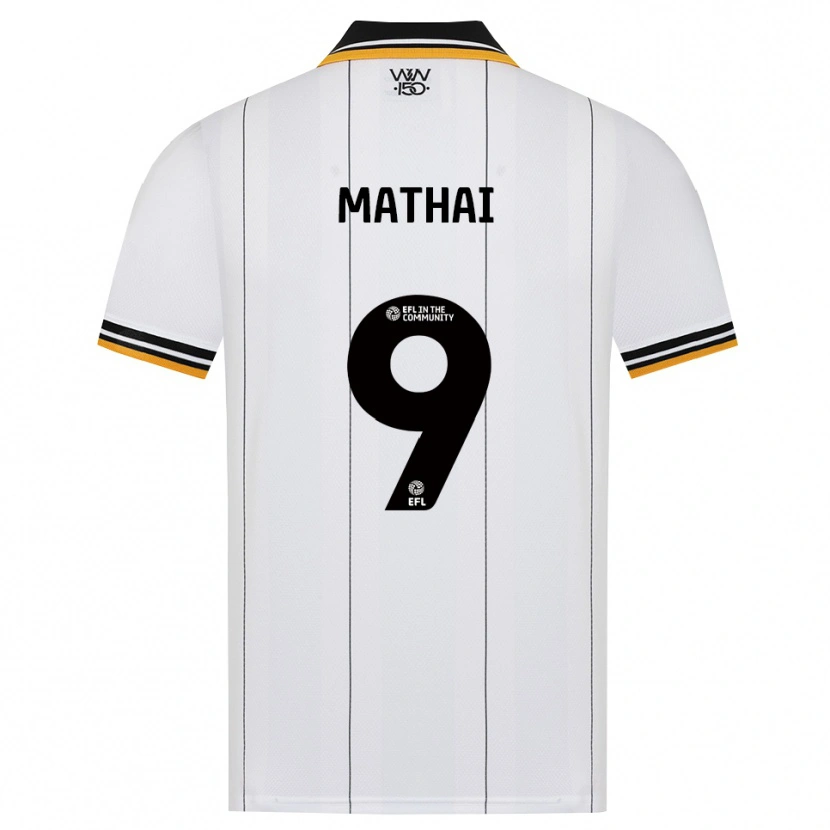 Danxen Kvinnor Junior Mathai #9 Orange Vit Svart Bortatröja Matchtröjor 2026/27 Tröjor T-Tröja