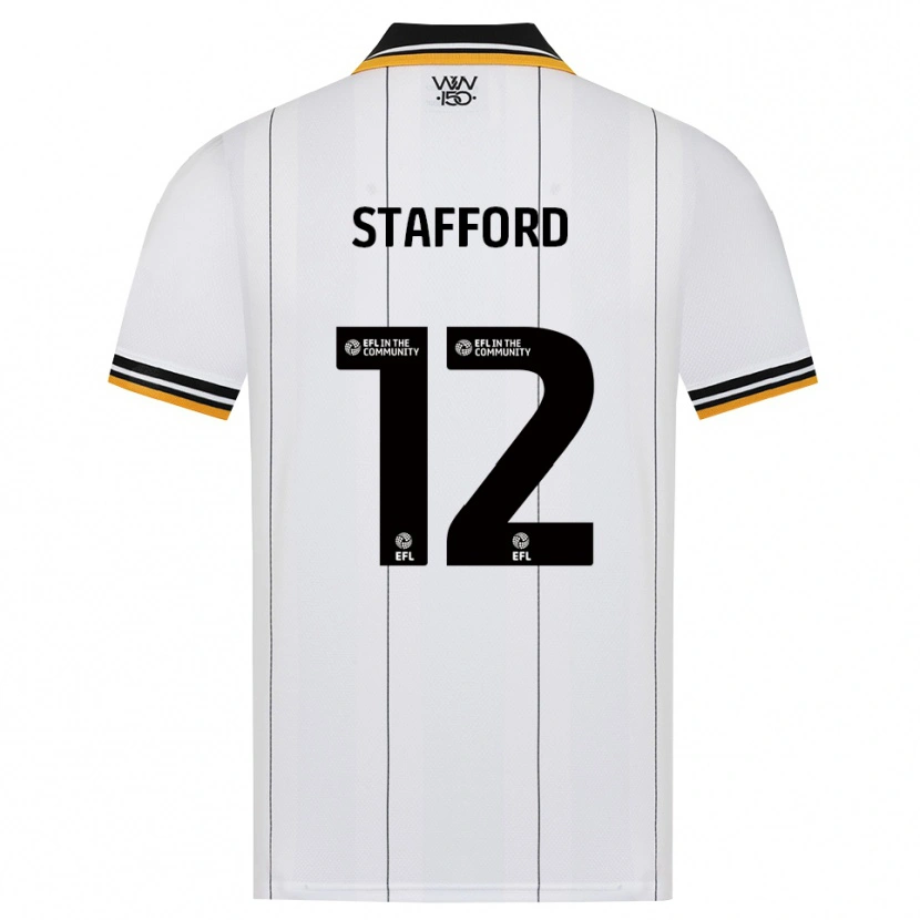 Danxen Kvinnor Ollie Stafford #12 Orange Vit Svart Bortatröja Matchtröjor 2026/27 Tröjor T-Tröja