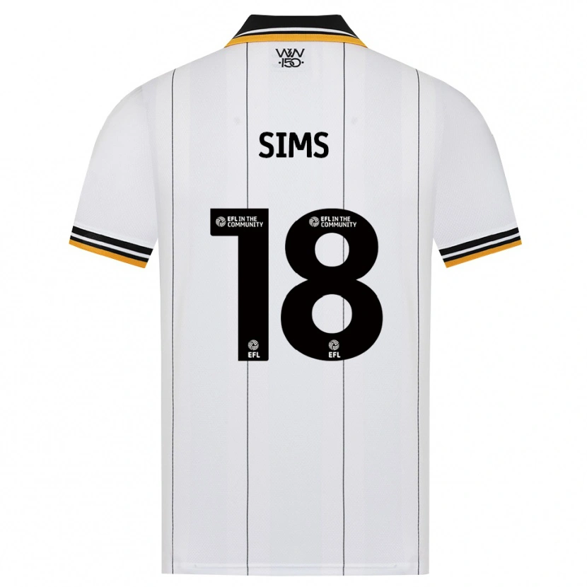 Danxen Kvinnor Amy Sims #18 Orange Vit Svart Bortatröja Matchtröjor 2026/27 Tröjor T-Tröja